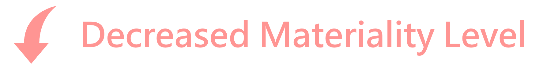 Decreased Materiality Level